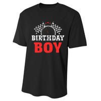 Birthday Boy Race Car Racing Car Driver Birthday Crew Performance Sprint T-Shirt