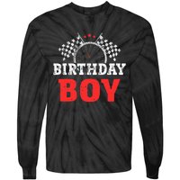 Birthday Boy Race Car Racing Car Driver Birthday Crew Tie-Dye Long Sleeve Shirt