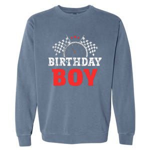 Birthday Boy Race Car Racing Car Driver Birthday Crew Garment-Dyed Sweatshirt