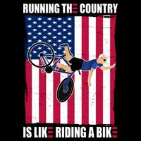 Biden Bicycle Running The Country Is Like Riding A Bike 16 in Basic Backpack