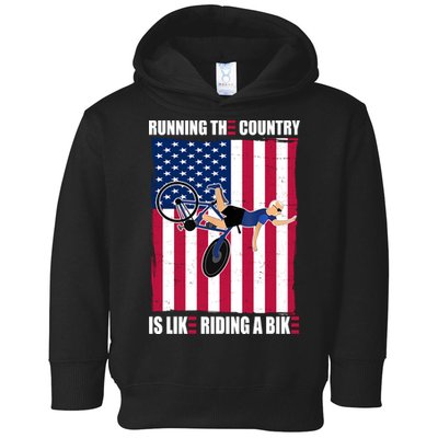 Biden Bicycle Running The Country Is Like Riding A Bike Toddler Hoodie