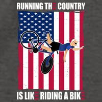 Biden Bicycle Running The Country Is Like Riding A Bike Vector Backpack