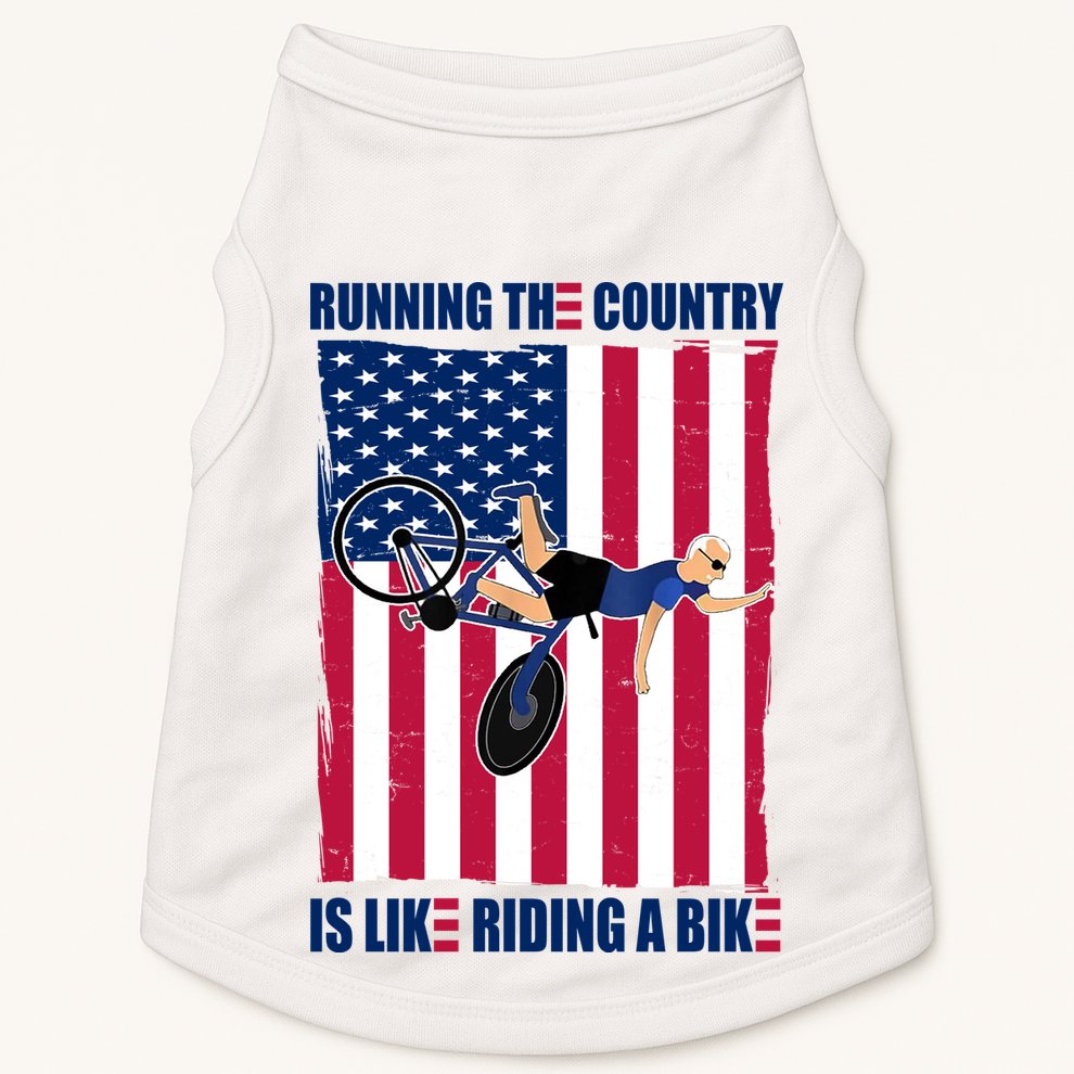 Biden Bicycle Running The Country Is Like Riding A Bike Doggie Tank
