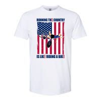 Biden Bicycle Running The Country Is Like Riding A Bike Softstyle® CVC T-Shirt