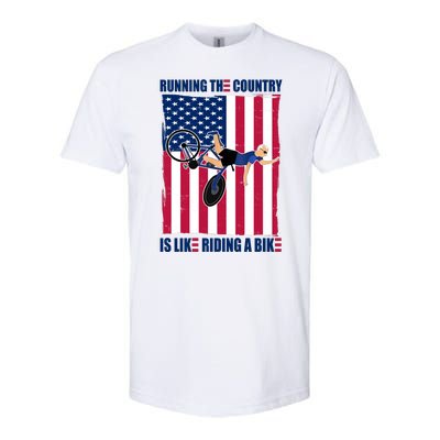 Biden Bicycle Running The Country Is Like Riding A Bike Softstyle® CVC T-Shirt