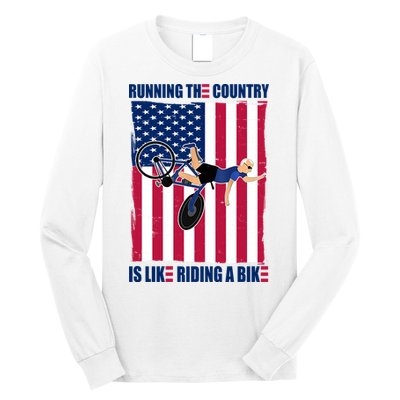 Biden Bicycle Running The Country Is Like Riding A Bike Long Sleeve Shirt