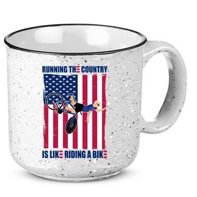 Biden Bicycle Running The Country Is Like Riding A Bike 15oz Campfire Ceramic Mug