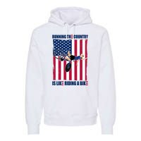 Biden Bicycle Running The Country Is Like Riding A Bike Premium Hoodie