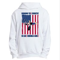 Biden Bicycle Running The Country Is Like Riding A Bike Urban Pullover Hoodie