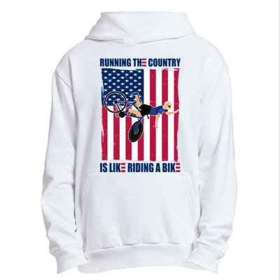 Biden Bicycle Running The Country Is Like Riding A Bike Urban Pullover Hoodie