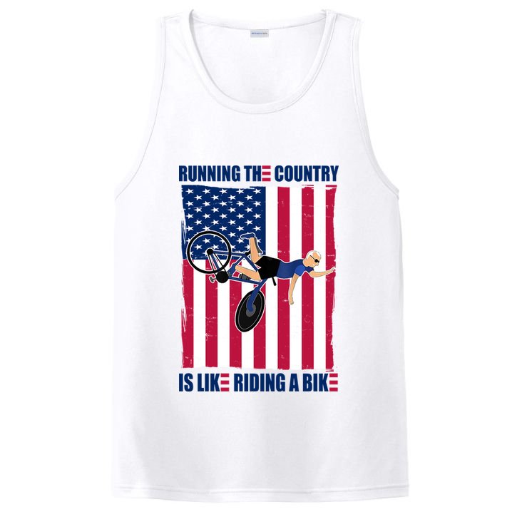 Biden Bicycle Running The Country Is Like Riding A Bike PosiCharge Competitor Tank