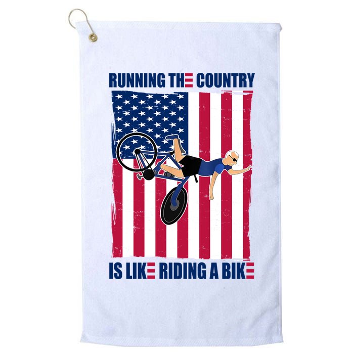 Biden Bicycle Running The Country Is Like Riding A Bike Golf Towel