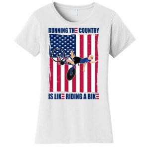 Biden Bicycle Running The Country Is Like Riding A Bike Women's T-Shirt