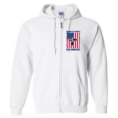 Biden Bicycle Running The Country Is Like Riding A Bike Full Zip Hoodie