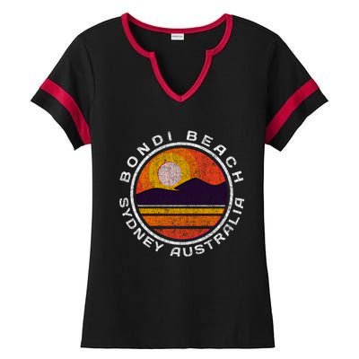 Bondi Beach Retro Distressed Meaningful Gift Ladies Halftime Notch Neck Tee