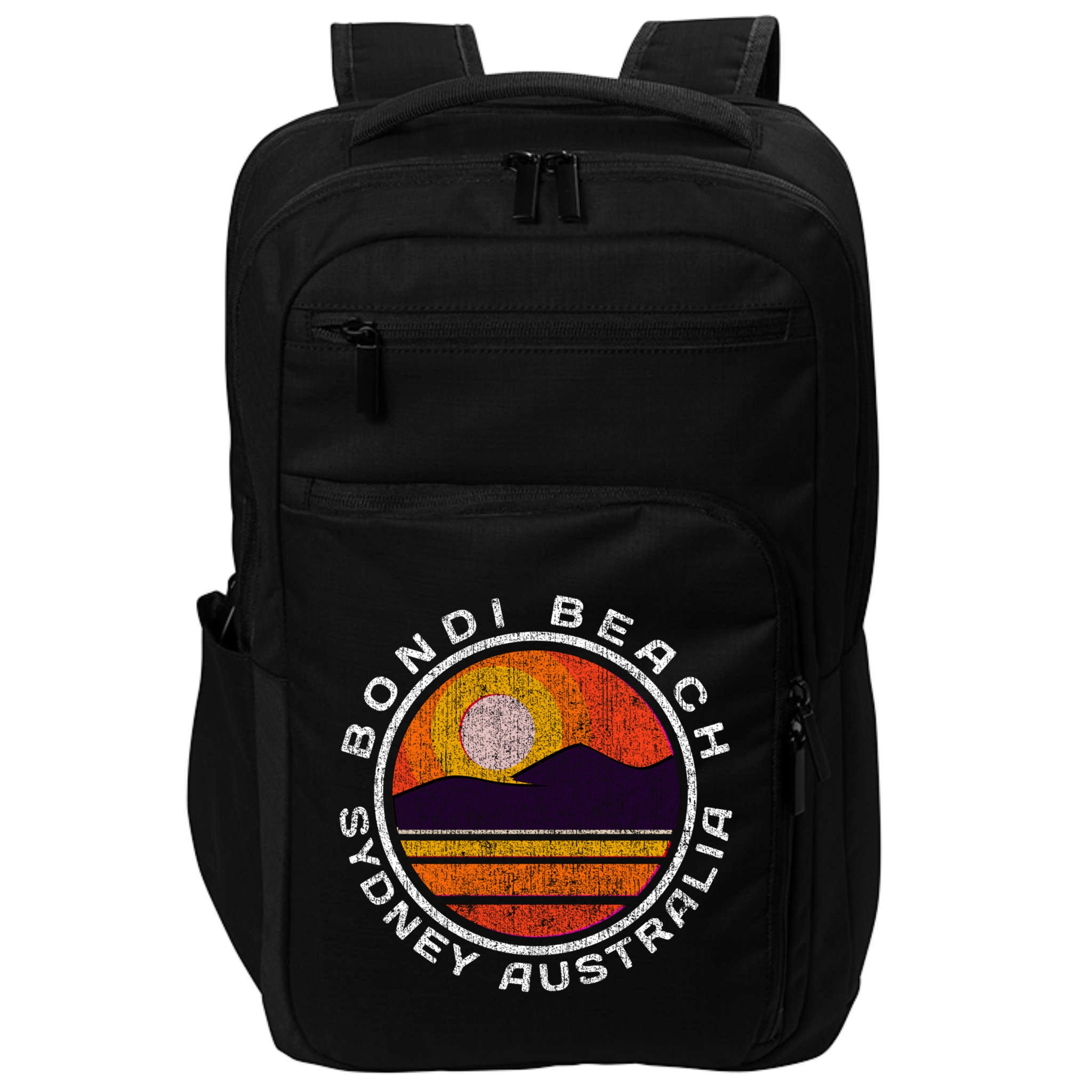 Bondi Beach Retro Distressed Meaningful Gift Impact Tech Backpack