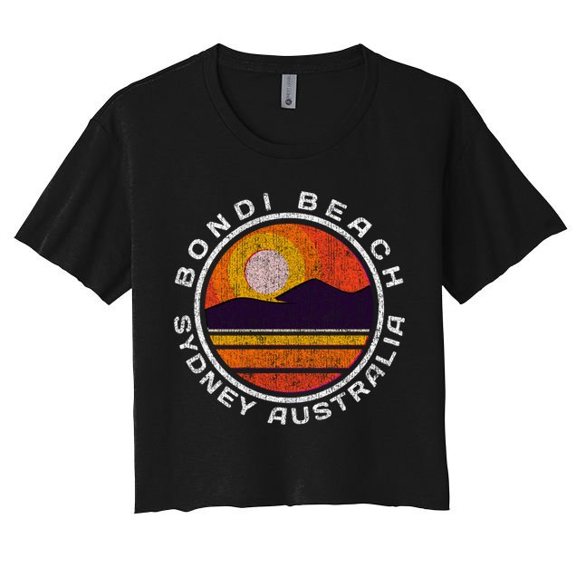 Bondi Beach Retro Distressed Meaningful Gift Crop Top