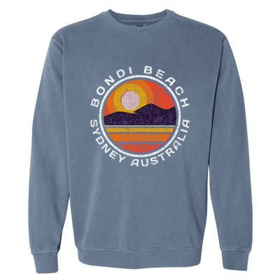 Bondi Beach Retro Distressed Meaningful Gift Garment-Dyed Sweatshirt