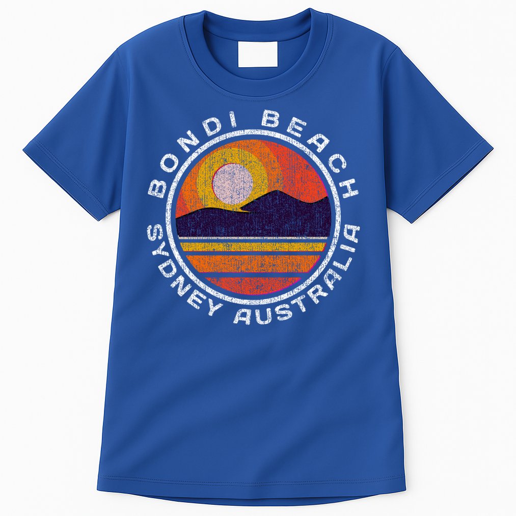 Bondi Beach Retro Distressed Meaningful Gift Tall T-Shirt