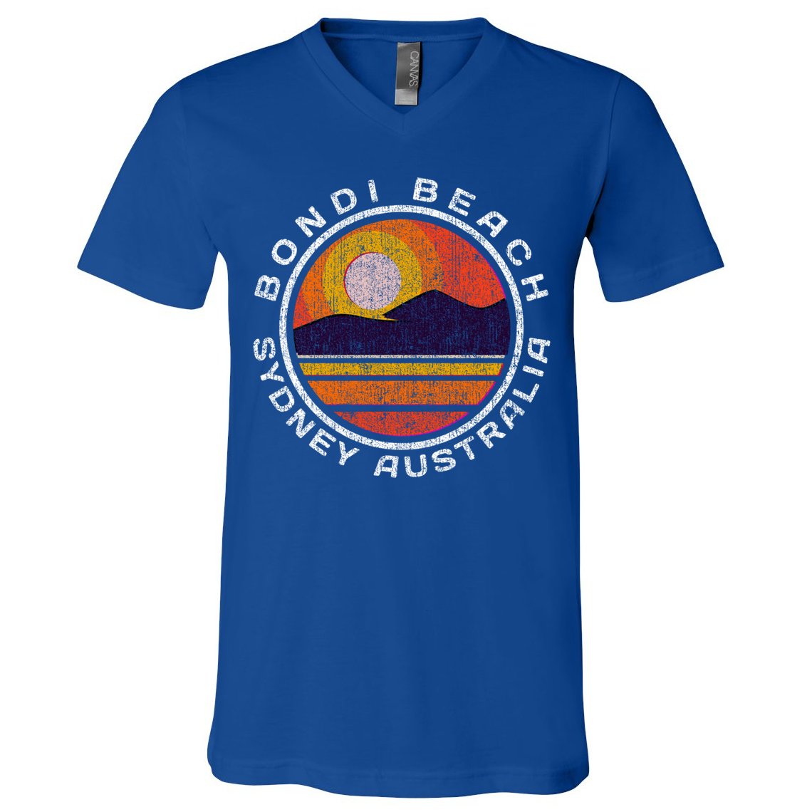 Bondi Beach Retro Distressed Meaningful Gift V-Neck T-Shirt