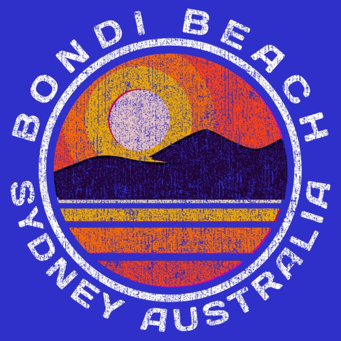 Bondi Beach Retro Distressed Meaningful Gift Button