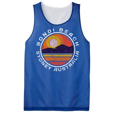 Bondi Beach Retro Distressed Meaningful Gift Mesh Reversible Basketball Jersey Tank