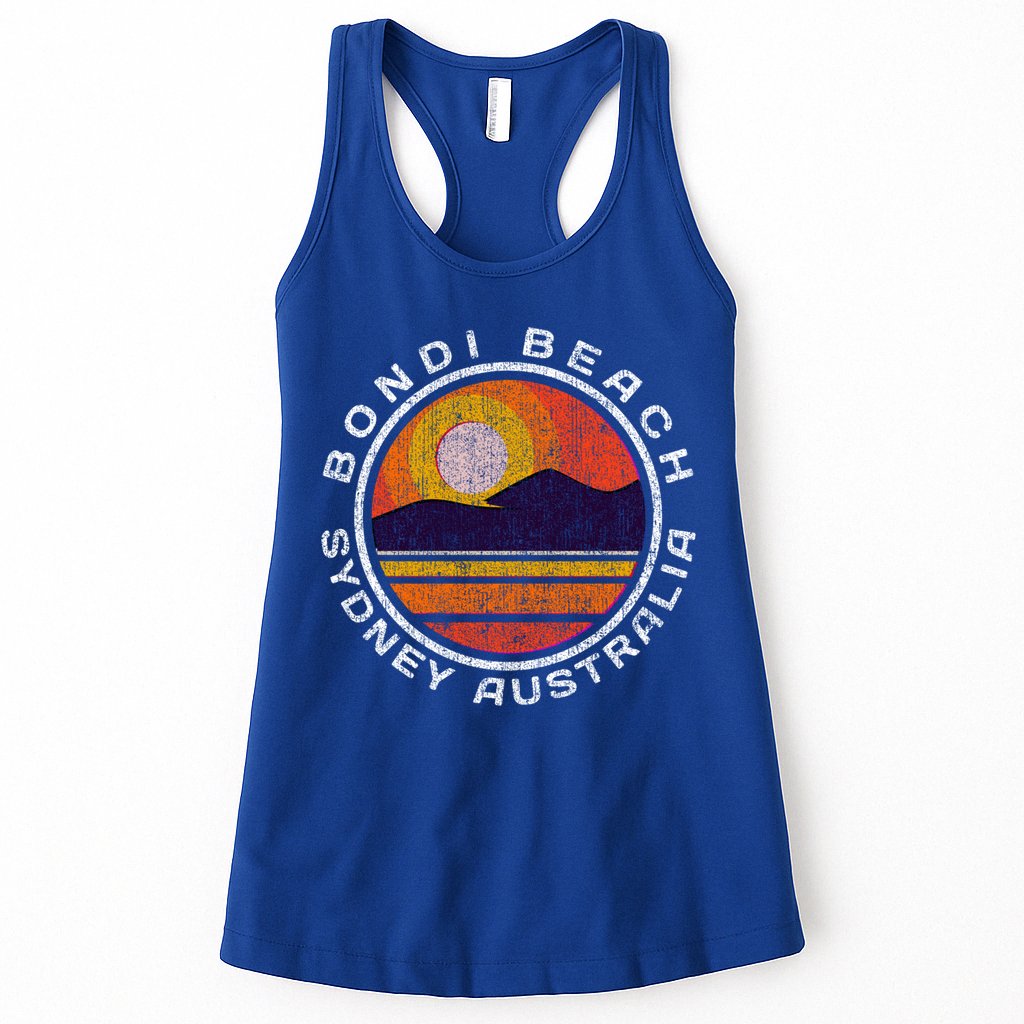 Bondi Beach Retro Distressed Meaningful Gift Womens Tank Top