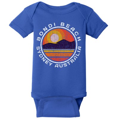 Bondi Beach Retro Distressed Meaningful Gift Baby Bodysuit
