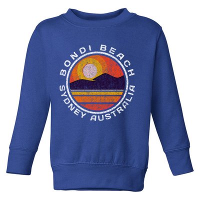 Bondi Beach Retro Distressed Meaningful Gift Toddler Sweatshirt