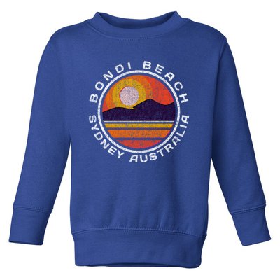 Bondi Beach Retro Distressed Meaningful Gift Toddler Sweatshirt