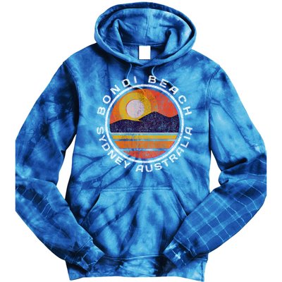 Bondi Beach Retro Distressed Meaningful Gift Tie Dye Hoodie