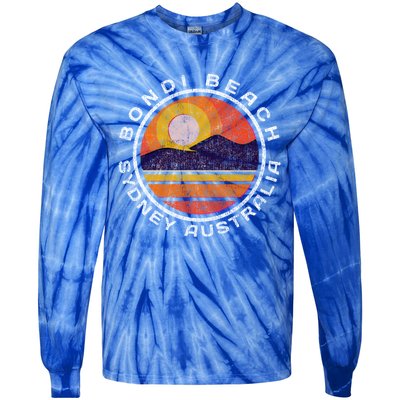 Bondi Beach Retro Distressed Meaningful Gift Tie-Dye Long Sleeve Shirt