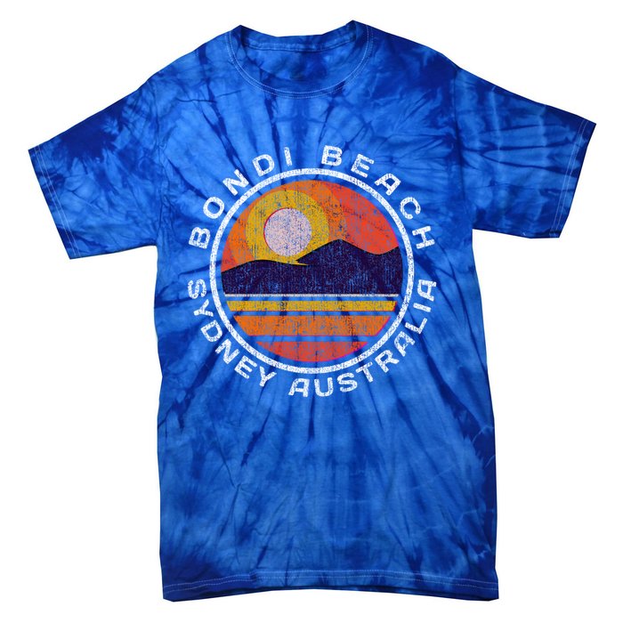 Bondi Beach Retro Distressed Meaningful Gift Tie-Dye T-Shirt