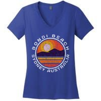 Bondi Beach Retro Distressed Meaningful Gift Women's V-Neck T-Shirt