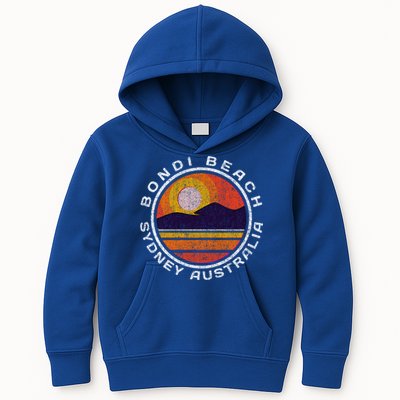 Bondi Beach Retro Distressed Meaningful Gift Kids Hoodie