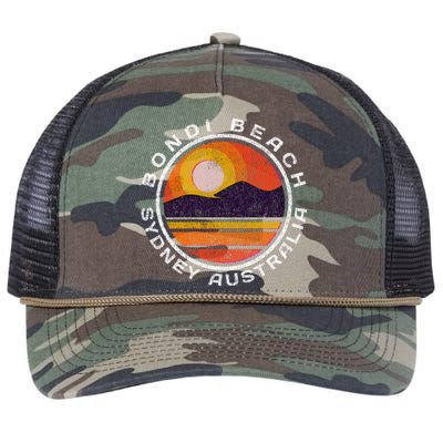 Bondi Beach Retro Distressed Meaningful Gift Retro Rope Trucker Hat Cap