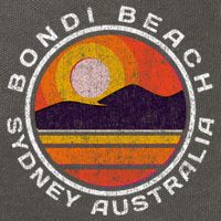 Bondi Beach Retro Distressed Meaningful Gift Cotton Canvas Backpack
