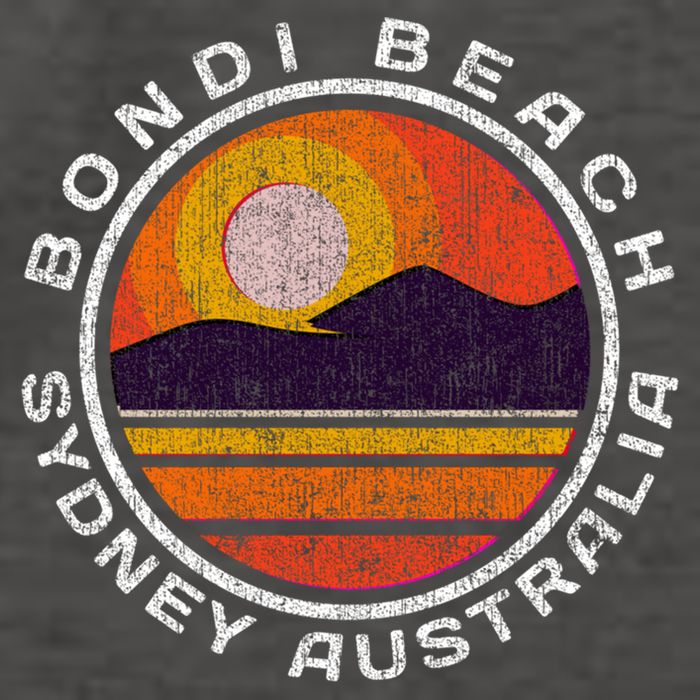 Bondi Beach Retro Distressed Meaningful Gift Vector Backpack