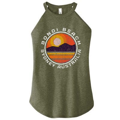 Bondi Beach Retro Distressed Meaningful Gift Women's Perfect Tri Rocker Tank