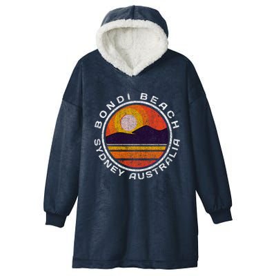 Bondi Beach Retro Distressed Meaningful Gift Hooded Wearable Blanket