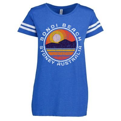 Bondi Beach Retro Distressed Meaningful Gift Enza Ladies Jersey Football T-Shirt