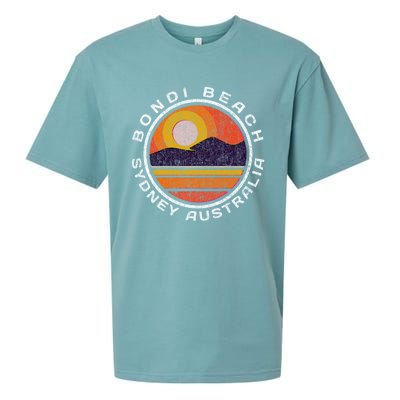 Bondi Beach Retro Distressed Meaningful Gift Sueded Cloud Jersey T-Shirt