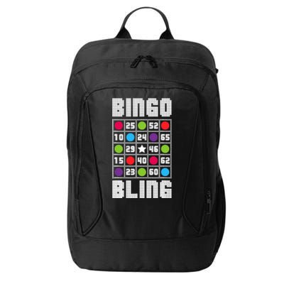 Bingo Bling Rhinestone Style Funny Player Gift City Backpack