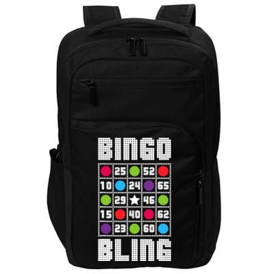 Bingo Bling Rhinestone Style Funny Player Gift Impact Tech Backpack