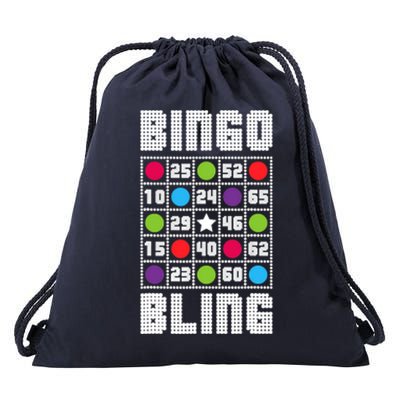 Bingo Bling Rhinestone Style Funny Player Gift Drawstring Bag