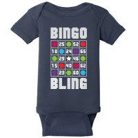 Bingo Bling Rhinestone Style Funny Player Gift Baby Bodysuit