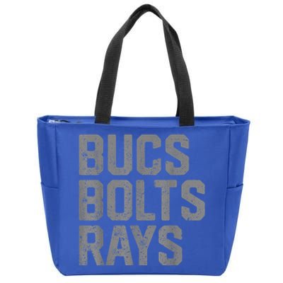 Bucs Bolts Rays Zip Tote Bag