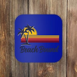 Beach Bound Retro Summer Fun Family Vacation Trip Gift Coaster