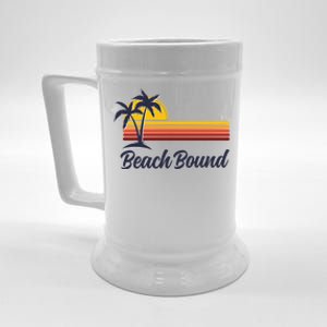 Beach Bound Retro Summer Fun Family Vacation Trip Gift Beer Stein