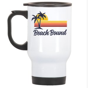 Beach Bound Retro Summer Fun Family Vacation Trip Gift Stainless Steel Travel Mug